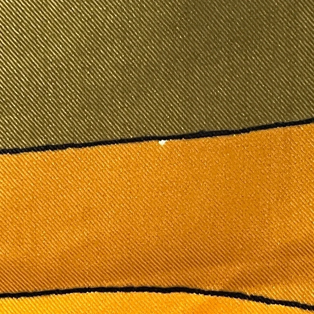 Vintage Vera Geometric Oblong Scarf Mustard Olive Orange